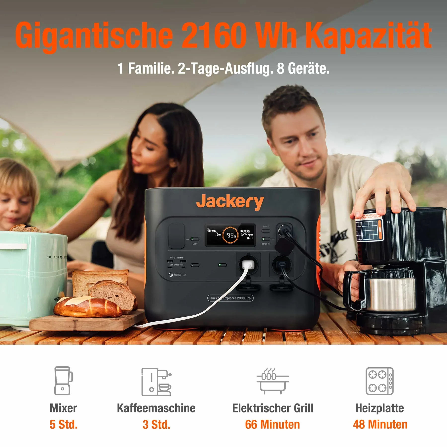 Jackery Explorer 2000 Pro Tragbare Powerstation (Generalüberholt) - Image 6