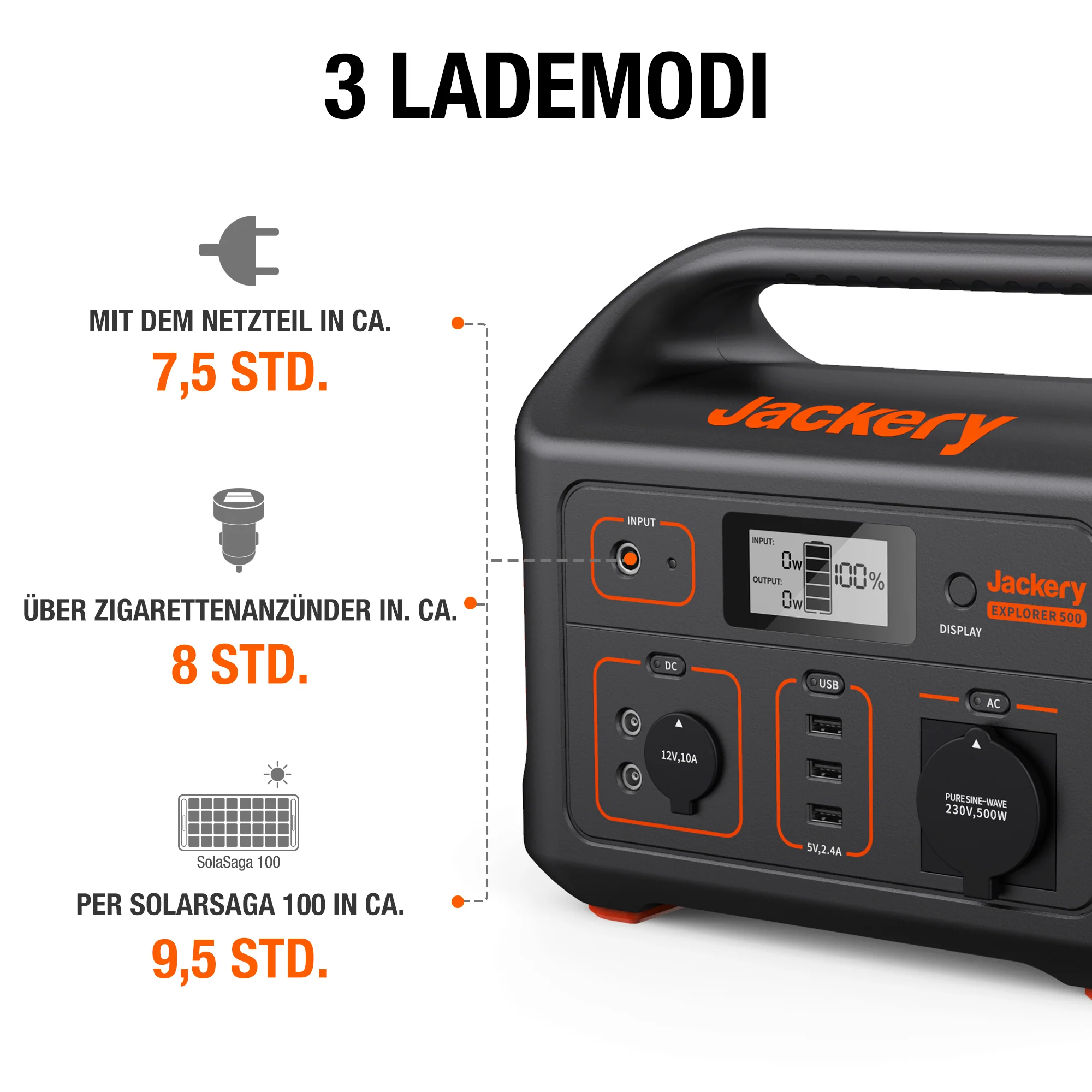 Jackery Explorer 500 Tragbare Powerstation (Generalüberholt) - Image 4