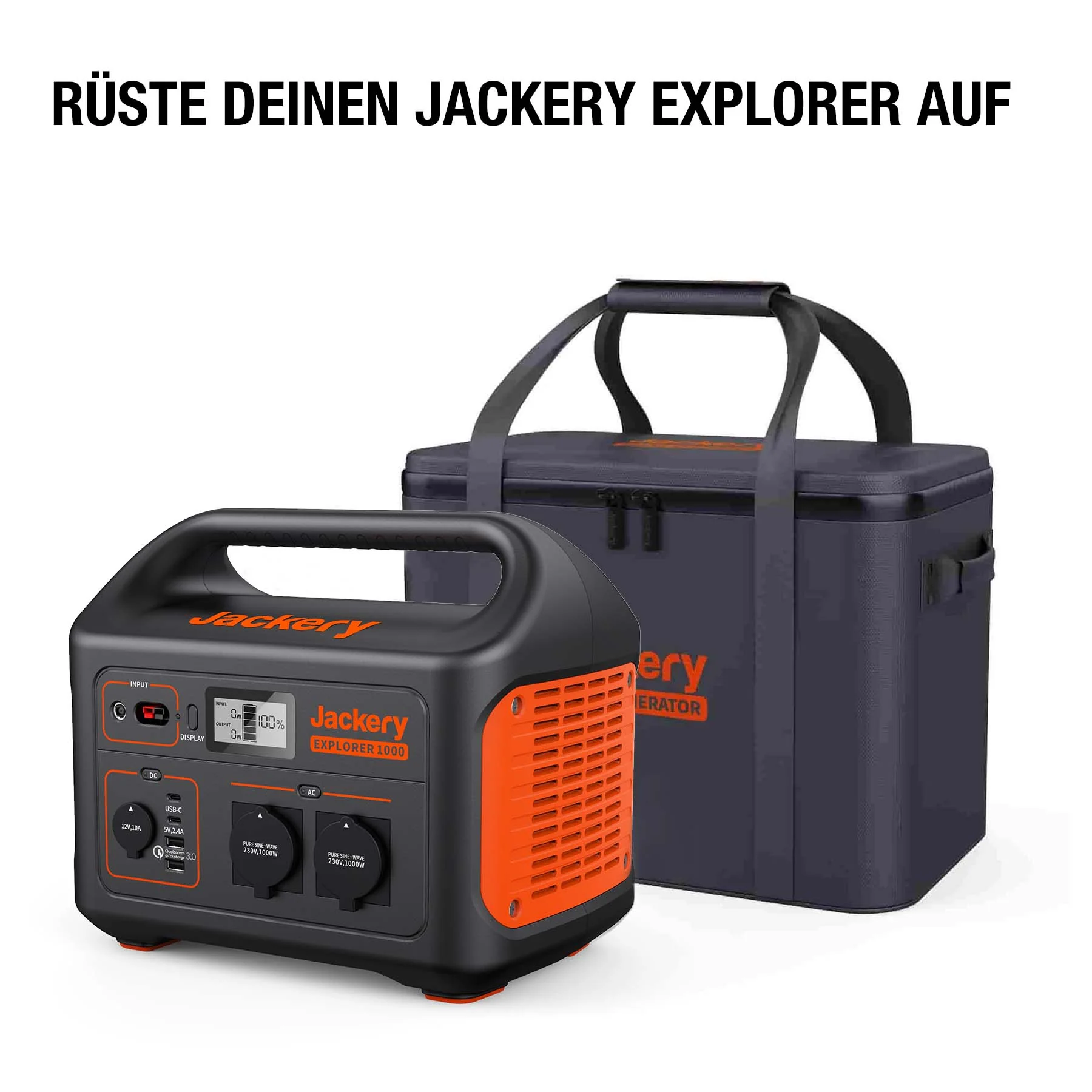 Jackery EVA Tragetasche für Explorer 1000 v2/2000 v2 Tragbare Powerstation (M) - Image 5